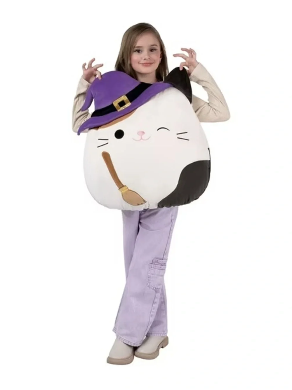 NWOT Squishmallows Cam the Witch Calico Cat Kids Costume